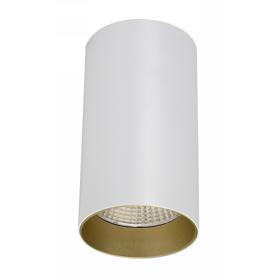 DL300092  Eos 15, 15W White & Gold Surface LED Spotlight 1180lm 25° 2700K IP20